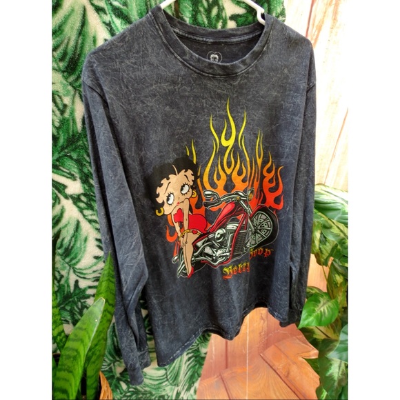 Betty boop acid washed moto graphic long sleeve ❤️‍🔥 - Picture 2 of 6
